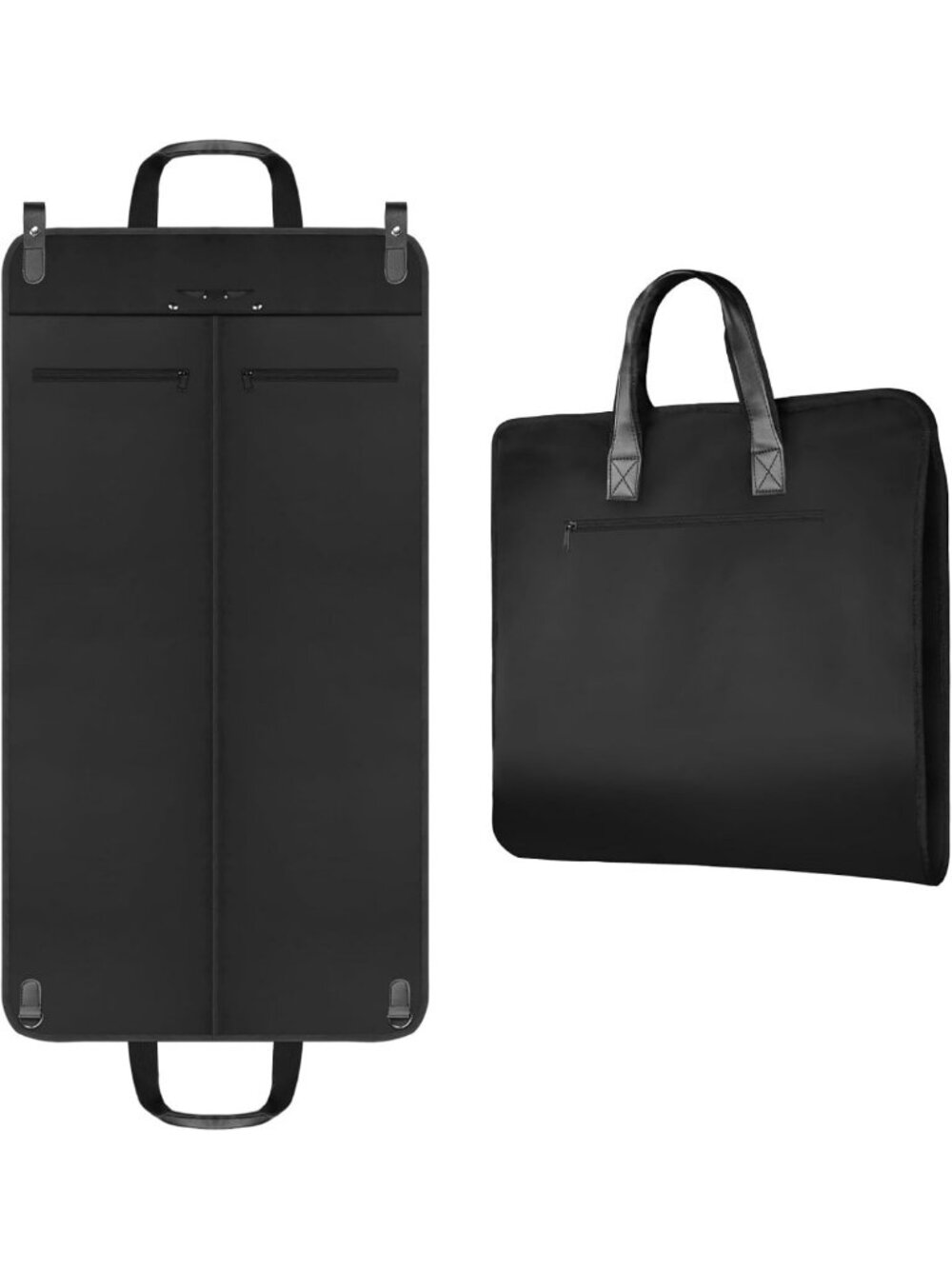Heavy Duty 43-Inch Travel Garment Bag, Waterproof Suit Carrier, Black